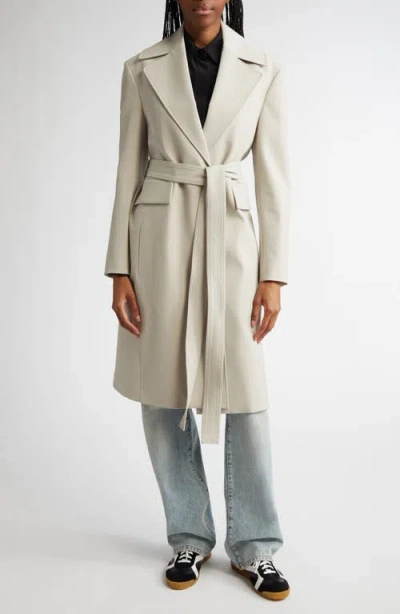 Proenza Schouler Thea Wool Blend Gabardine Coat In Taupe