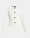 Proenza Schouler Thelma Cotton Linen Suiting Jacket In White