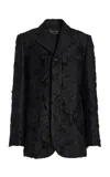 Proenza Schouler Theodora Silk-blend Jacket In Black