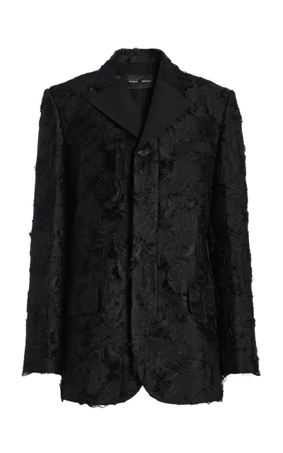 Proenza Schouler Theodora Silk-blend Jacket In Black