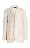Proenza Schouler Theodora Silk-blend Jacket In Neutral