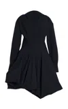 Proenza Schouler Tiana Bi-stretch Cotton-nylon Midi Dress In Black