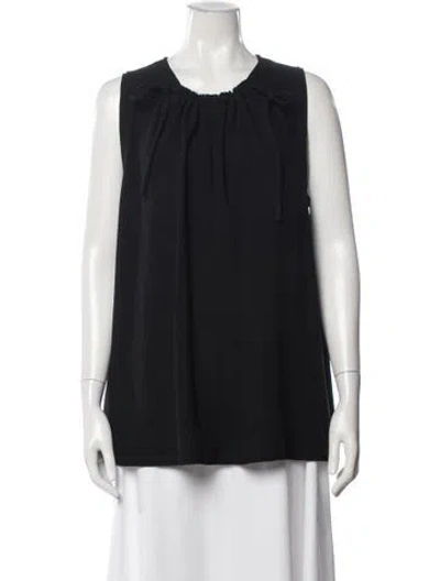 Pre-owned Proenza Schouler Tie Neck Sleeveless Top In Black