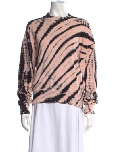 Pre-owned Proenza Schouler Tie-dye Print Crew Neck Sweater In Pink