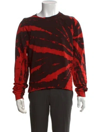 Pre-owned Proenza Schouler Tie-dye Print Crew Neck Sweatshirt In Black/red