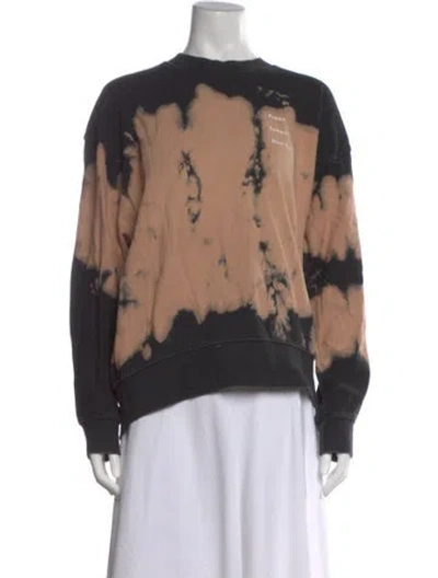 Pre-owned Proenza Schouler Tie-dye Print Crew Neck Sweatshirt In Neutral