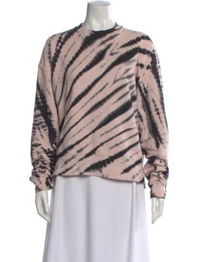 Pre-owned Proenza Schouler Tie-dye Print Crew Neck Sweatshirt In Pink