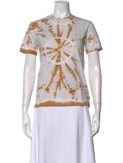 Pre-owned Proenza Schouler Tie-dye Print Crew Neck T-shirt In Blue