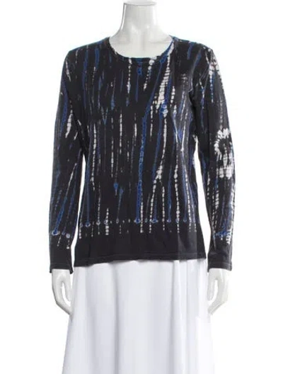 Pre-owned Proenza Schouler Tie-dye Print Crew Neck T-shirt In Gray