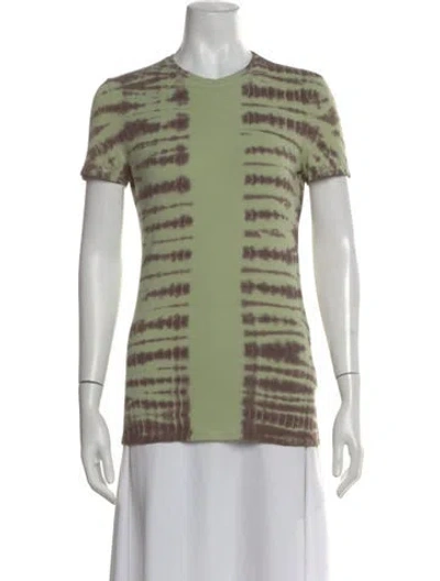 Pre-owned Proenza Schouler Tie-dye Print Crew Neck T-shirt In Green