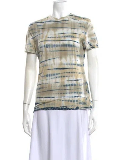 Pre-owned Proenza Schouler Tie-dye Print Crew Neck T-shirt In Neutral