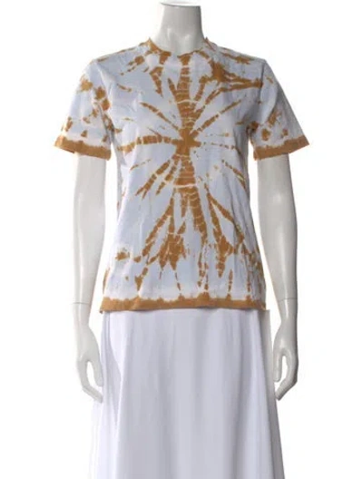 Pre-owned Proenza Schouler Tie-dye Print Crew Neck T-shirt In Neutral