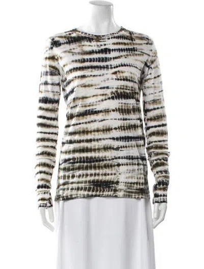 Pre-owned Proenza Schouler Tie-dye Print Crew Neck T-shirt In Neutral