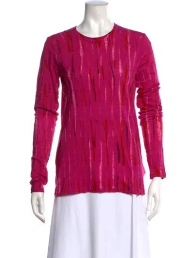 Pre-owned Proenza Schouler Tie-dye Print Crew Neck T-shirt In Pink