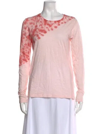 Pre-owned Proenza Schouler Tie-dye Print Crew Neck T-shirt In Pink