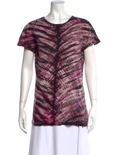Pre-owned Proenza Schouler Tie-dye Print Crew Neck T-shirt In Pink