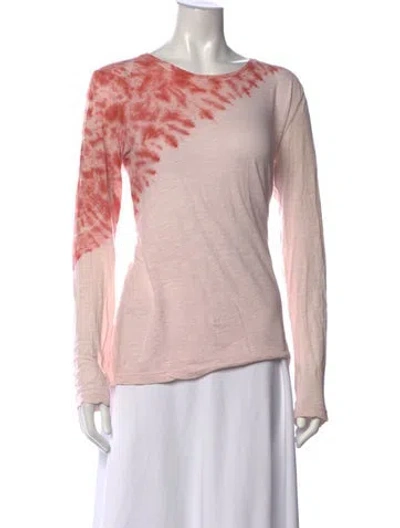 Pre-owned Proenza Schouler Tie-dye Print Crew Neck T-shirt In Pink
