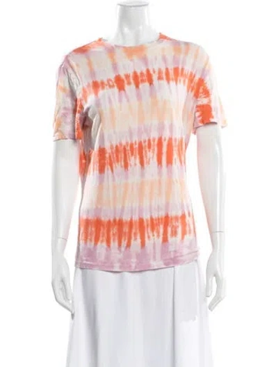 Pre-owned Proenza Schouler Tie-dye Print Crew Neck T-shirt In Purple