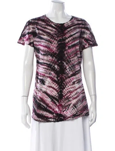 Pre-owned Proenza Schouler Tie-dye Print Crew Neck T-shirt In Purple