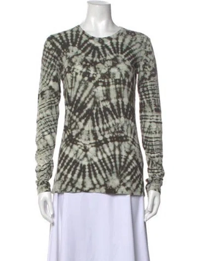 Pre-owned Proenza Schouler Tie-dye Print Crew Neck T-shirt W/ Tags In Neutrals