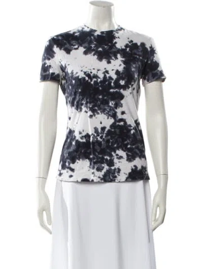 Pre-owned Proenza Schouler Tie-dye Print Crew Neck T-shirt In White