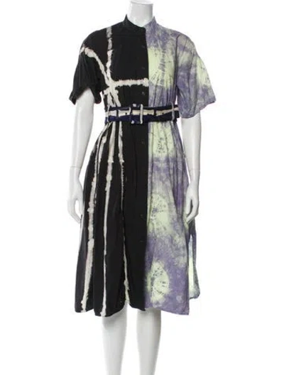 Pre-owned Proenza Schouler Tie-dye Print Midi Length Dress In Multi