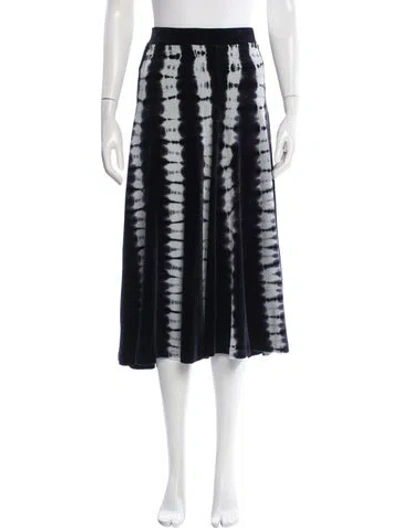 Pre-owned Proenza Schouler Tie-dye Print Midi Length Skirt In Blue