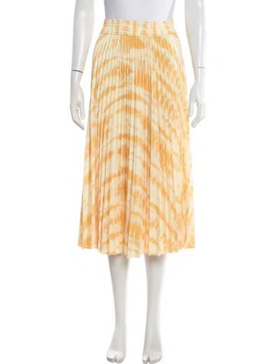 Pre-owned Proenza Schouler Tie-dye Print Midi Length Skirt In Yellow