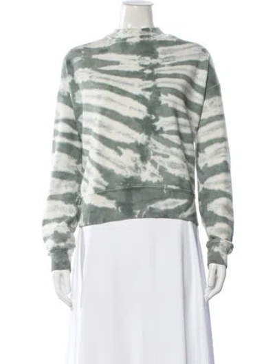 Pre-owned Proenza Schouler Tie-dye Print Mock Neck Sweatshirt In Neutral