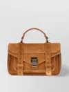 Proenza Schouler Tiny Suede Leather Handbag With Buckle Detail
