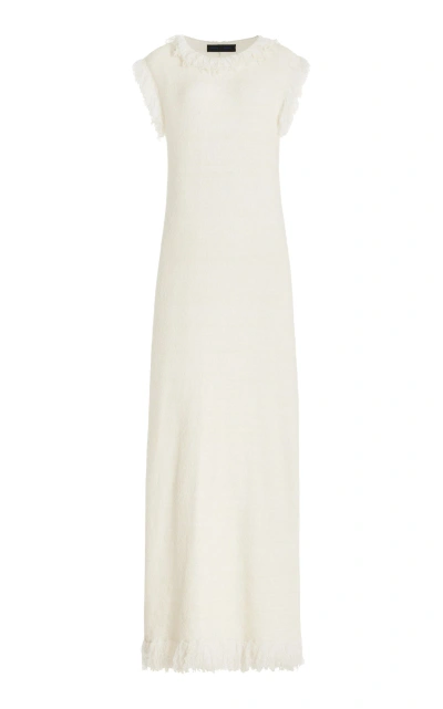 Proenza Schouler Toni Boucle Knit Maxi Dress In Off-white