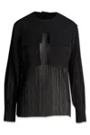 Proenza Schouler Pleated Sheer Flounced Blouse In 001