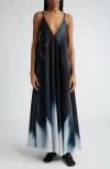 Proenza Schouler Torres Printed Gabardine Maxi Dress In Midnight Multi
