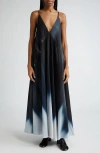 Proenza Schouler Torres Printed Gabardine Maxi Dress In Midnight Multi