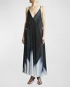 Proenza Schouler Torres Printed Gabardine Maxi Dress In Midnight Multi