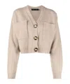 Proenza Schouler Tortoiseshell-buttons Ribbed-knit Cardigan In Nude