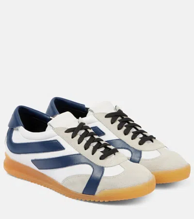 Proenza Schouler Track Suede-trimmed Leather Sneakers In Multicoloured