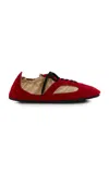 Proenza Schouler Track Suede-trimmed Nylon Sneakers In Red