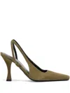 Proenza Schouler Trap Cross Pumps In Green
