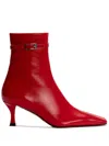 Proenza Schouler Trap Leather Ankle Boots In Rot