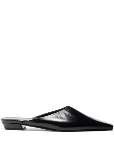 Proenza Schouler Trap Leather Slides In Black