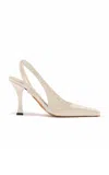 Proenza Schouler Trap Leather Slingback Pumps In White