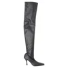 Proenza Schouler Trap Over-the-knee Boots In Black Leather In Black