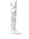 Proenza Schouler Trap Over-the-knee Leather Boots In White