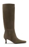 Proenza Schouler Trap Suede Knee Boots In Green