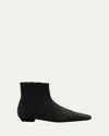 Proenza Schouler Trap Suede Zip Booties In Black