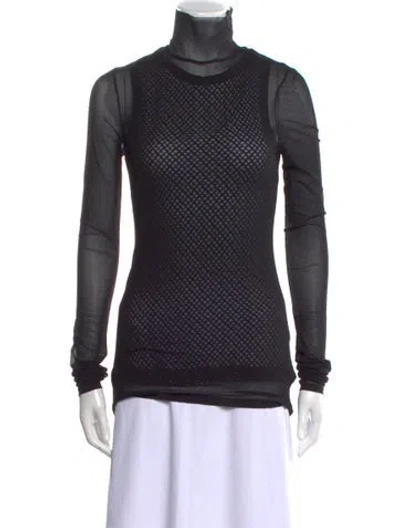 Pre-owned Proenza Schouler Turtleneck Long Sleeve Sweatshirt In Black
