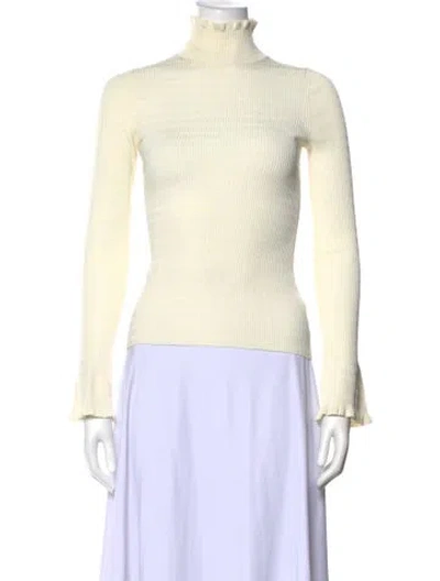 Pre-owned Proenza Schouler Turtleneck Sweater In White