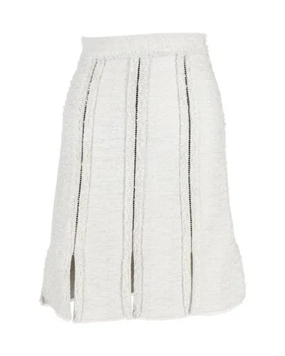 Proenza Schouler Tweed Knee Length Skirt In Grey Acrylic
