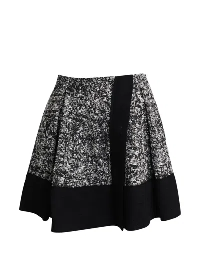 Pre-owned Proenza Schouler Tweed Mini Skirt In Black